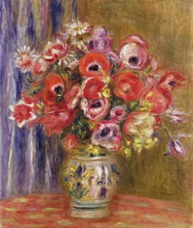 Vase mit Tulpen und Anemonen, ca. 1895